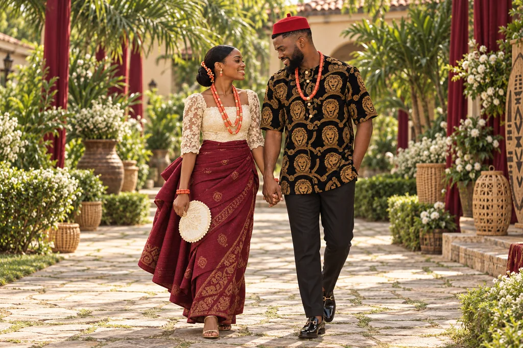 Ugochi and Chidubem walking together, fictional sample photograph