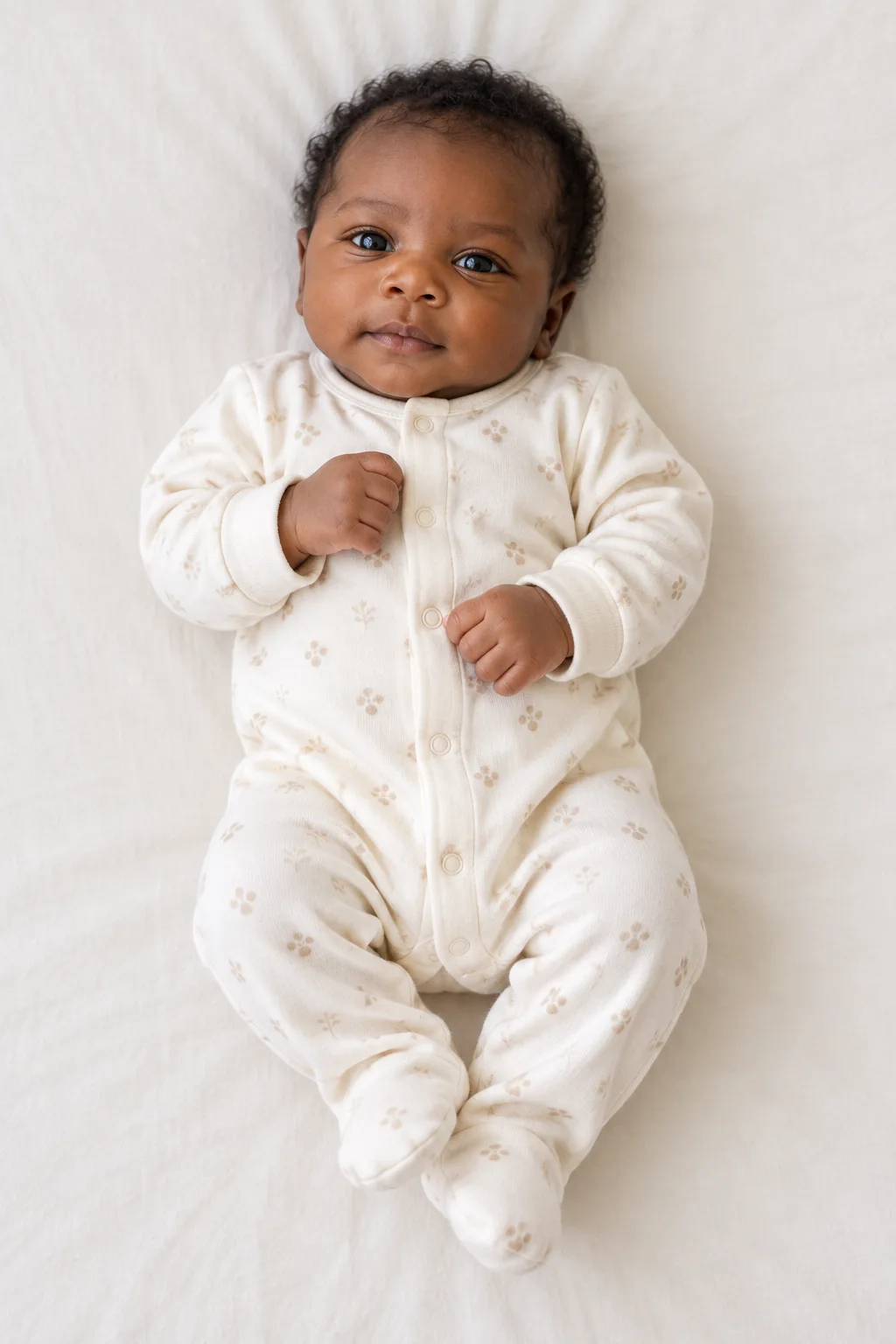 Baby Chisom on a soft blanket, fictional sample photograph