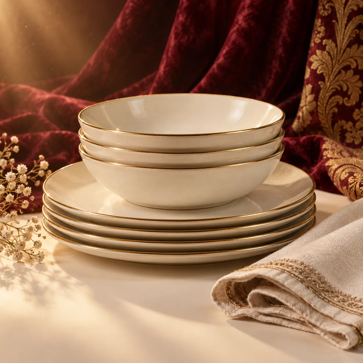 Stoneware dinner set, sample gift