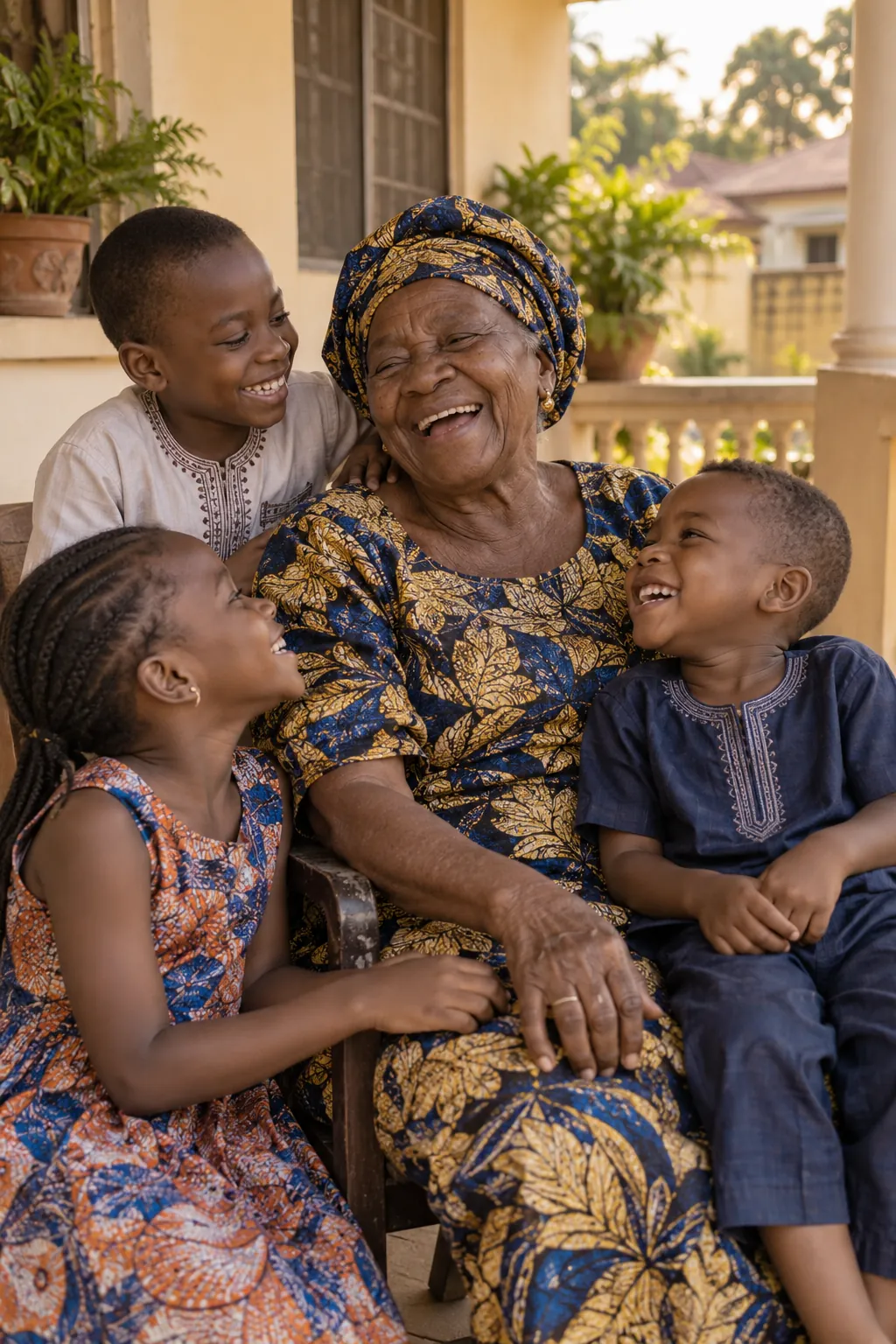 Grandma, still telling the best stories, 2024, fictional sample photograph