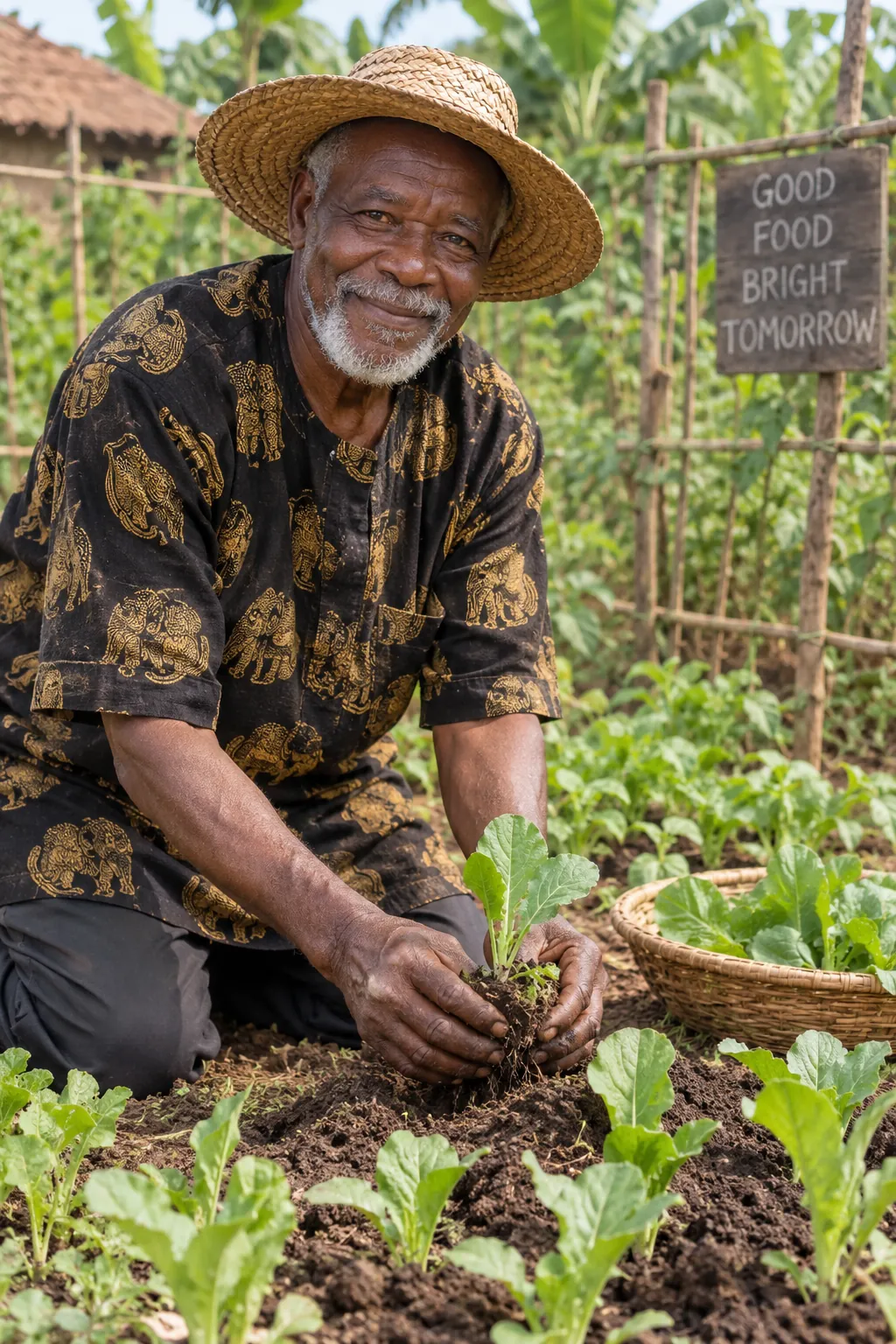 Retired, finally, to the vegetable garden, 2014, fictional sample photograph